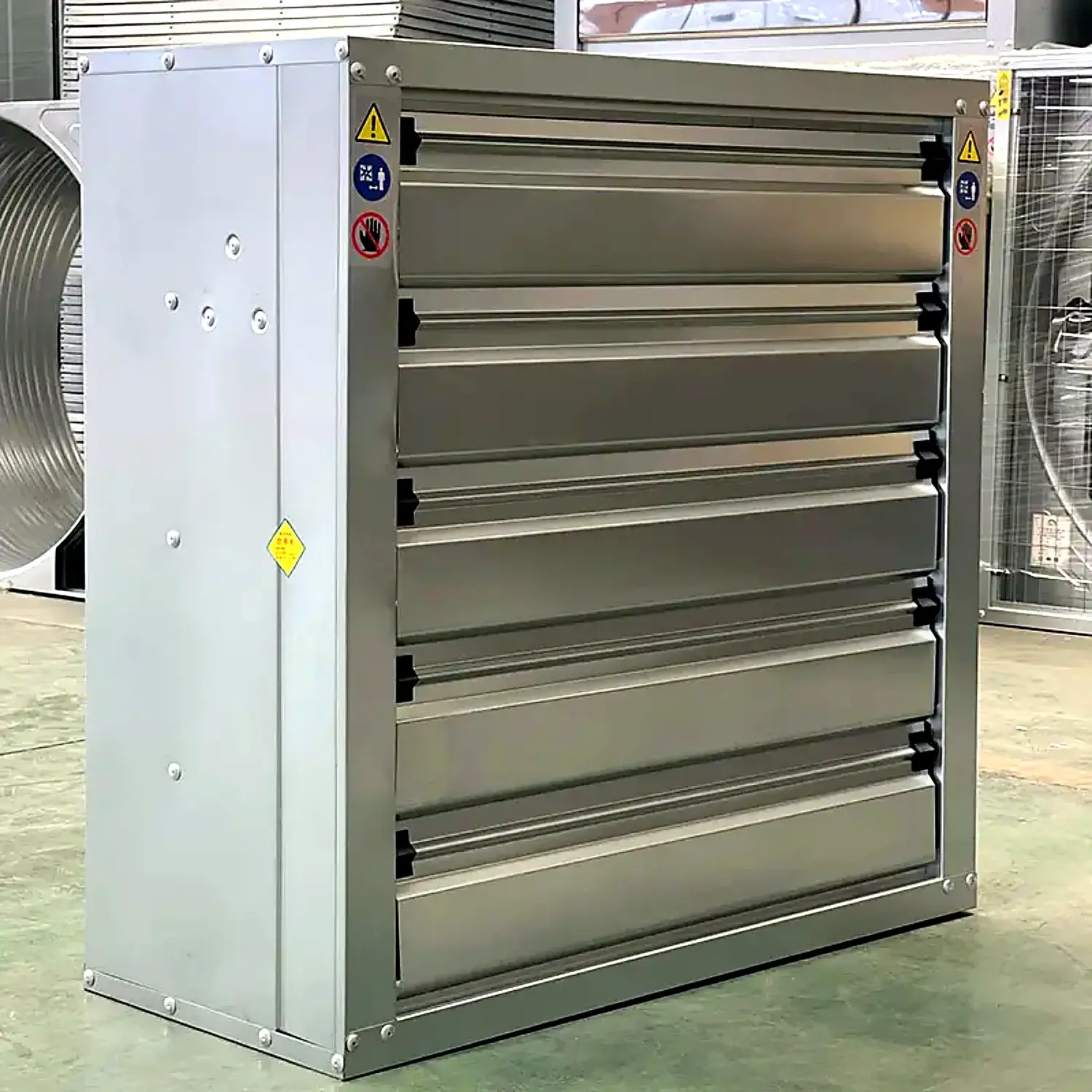 Galvanized cabinet of an Ayzair Hammer exhaust fan